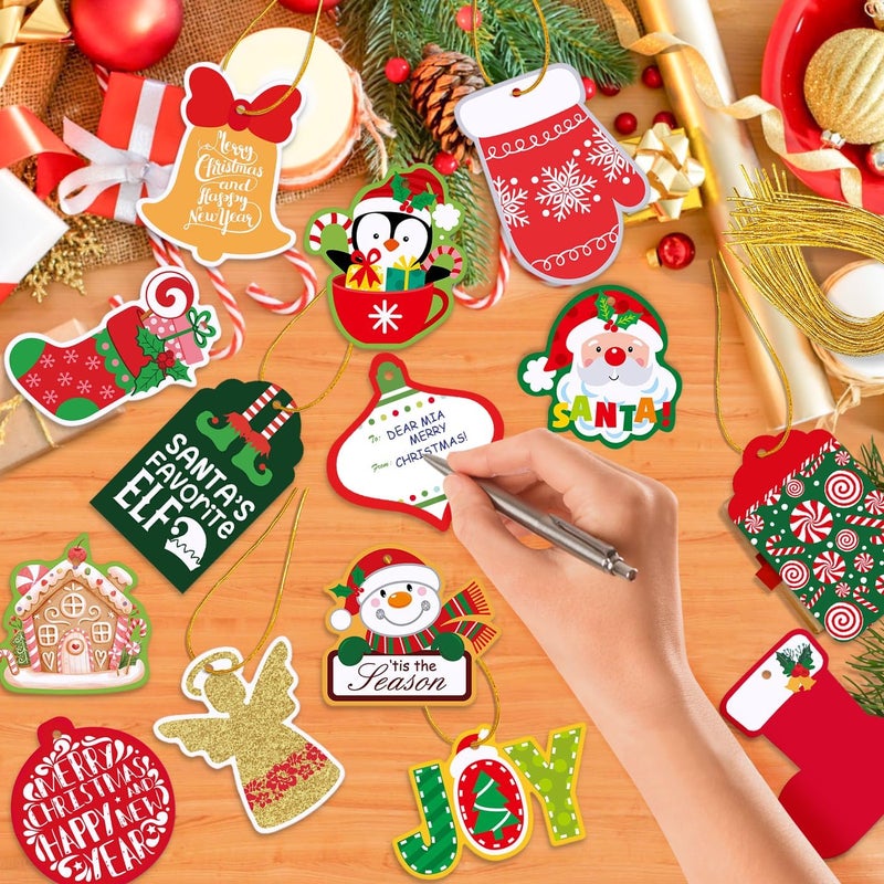 Nimbbex 72Pcs Christmas Gift Tags, Gift Tags for Christmas Presents, Christmas Tags for Christmas Holiday Present Wrap, DIY Craft, Candy Bags, Xmas Party，24 Styles - Image 2